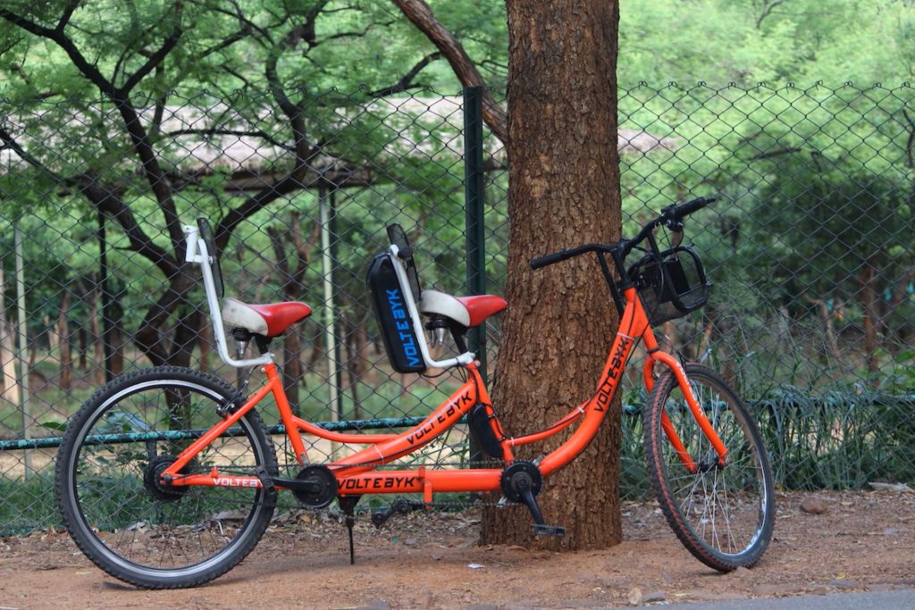 motorized tandem bicycle