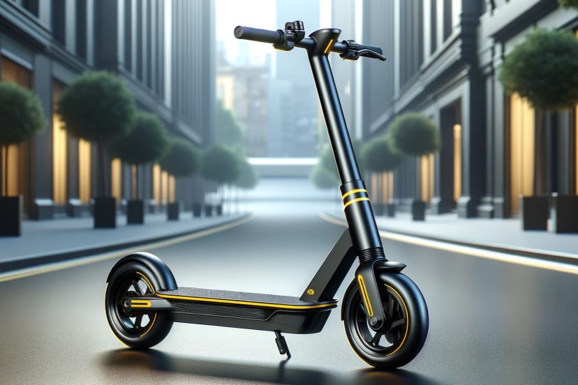 Black and Yellow Electric Scooter