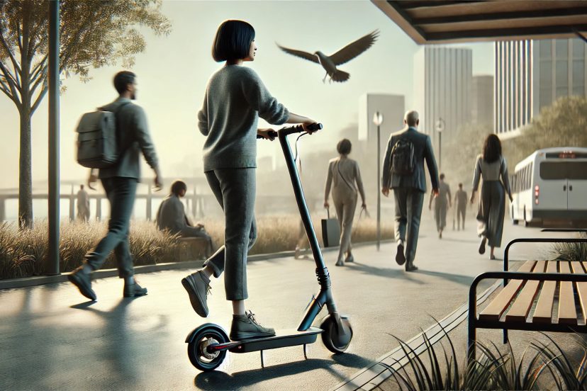 Electric scooters with ergonomic design