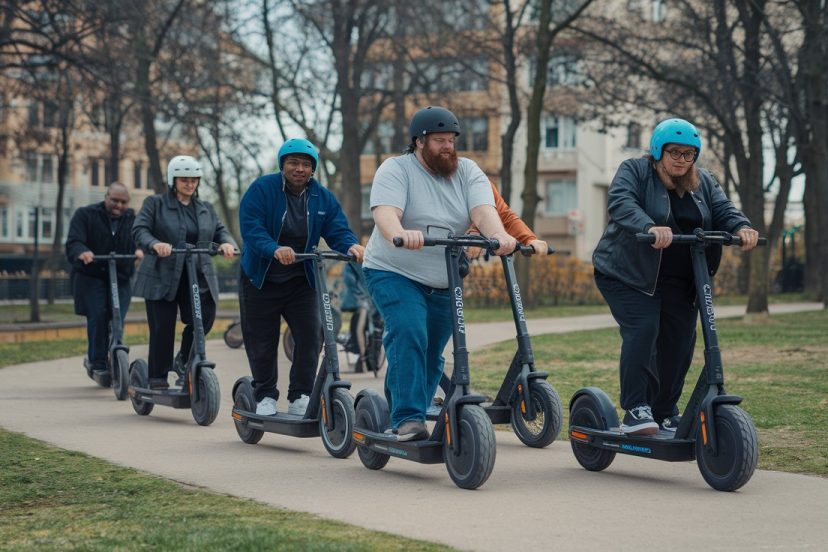 Electric scooters for heavy riders