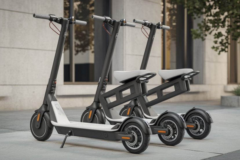 Electric scooters with ergonomic design