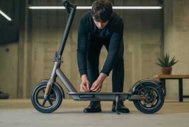 how to fold an electric scooter