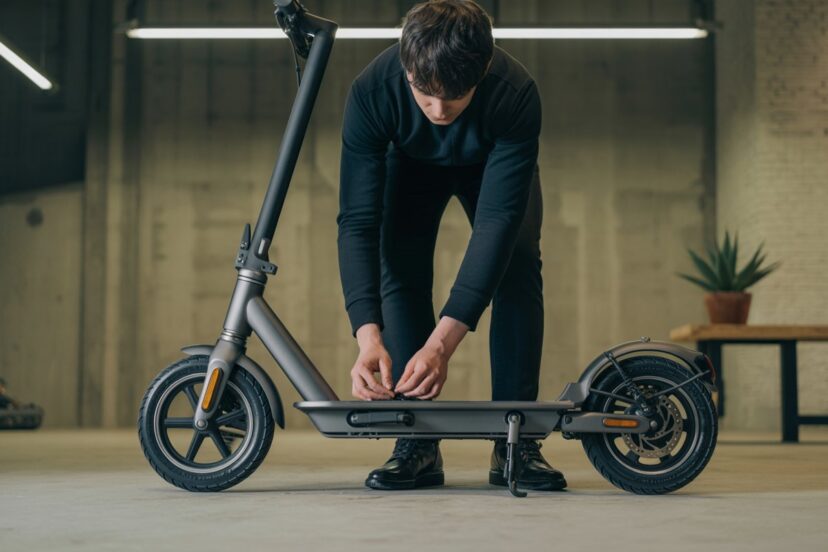 how to fold an electric scooter